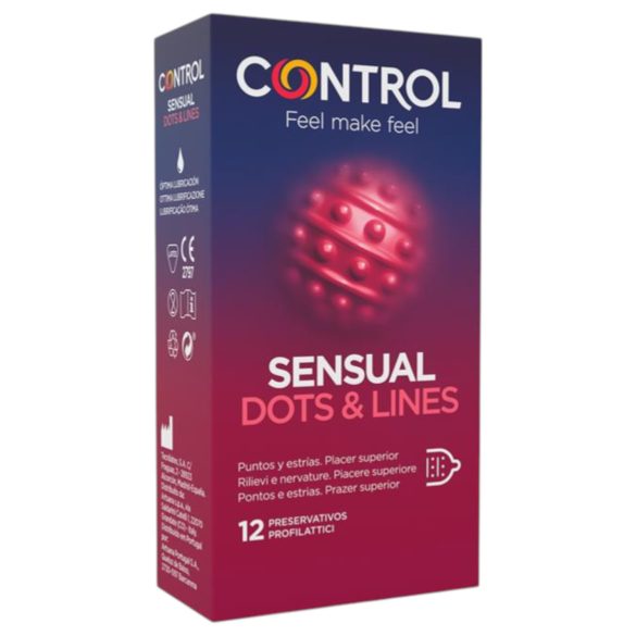 Control - rebrasti, točkasti kondom (12 kom.)