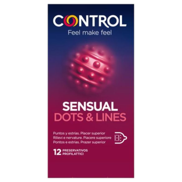Control - rebrasti, točkasti kondom - 12 komada