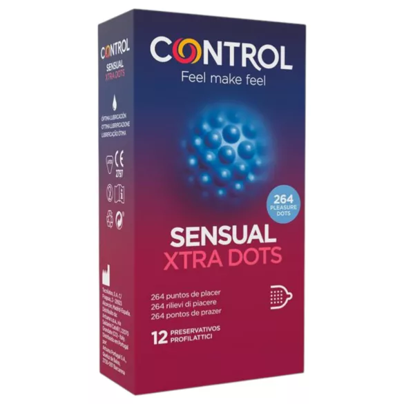 Control - kondom s dodatnim točkicama - 12 komada
