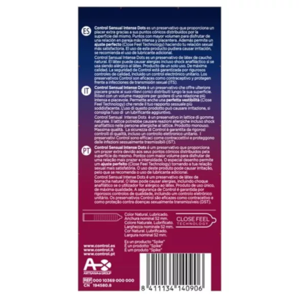 Control - kondom s izbočinama - 12 komada