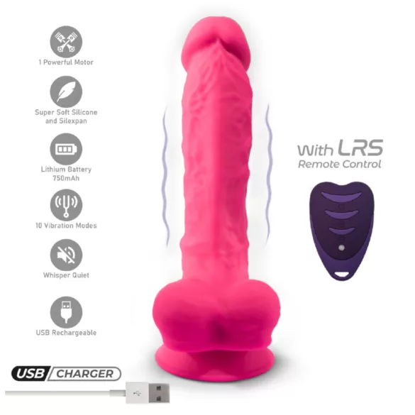 Silexd - Vibrator s testisima s vakuumskim postoljem i daljinskim upravljačem