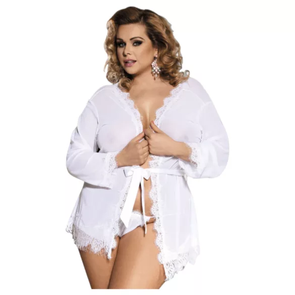 Subblime Queen Plus - set od čipkaste haljine - bijela (XL-2XL)