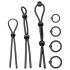 Addicted Toys - set silikonskih penis prstena - 7 komada (crni)