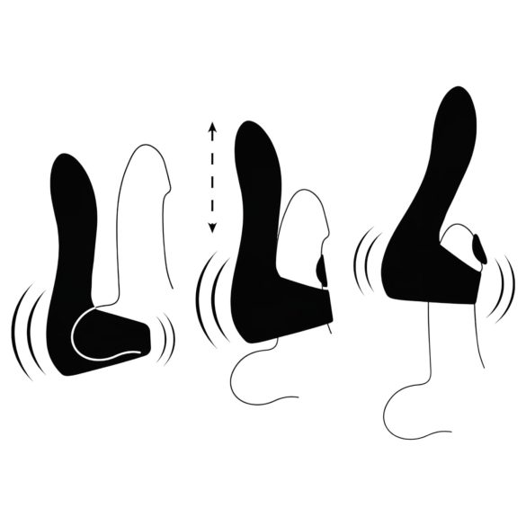 JamyJob - pulsirajući vibrator za glavić (crna)