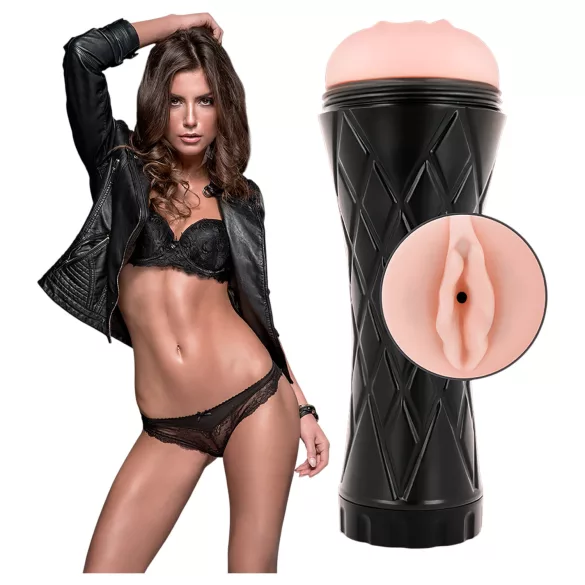 JamyJob - realistična umjetna vagina u futroli - crna/natural
