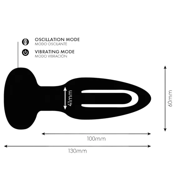 Addicted Toys - analni vibrator s pokretnim jezikom - crni