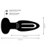 Addicted Toys - analni vibrator s pokretnim jezikom - crni