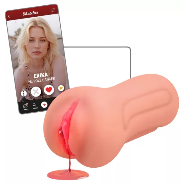 Intense First Time Erica - realistična umjetna vagina za muškarce - natur boja