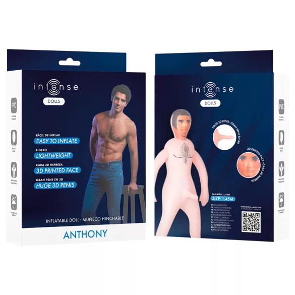 Intense Dolls Anthony - lutka na napuhavanje - muški model - PVC
