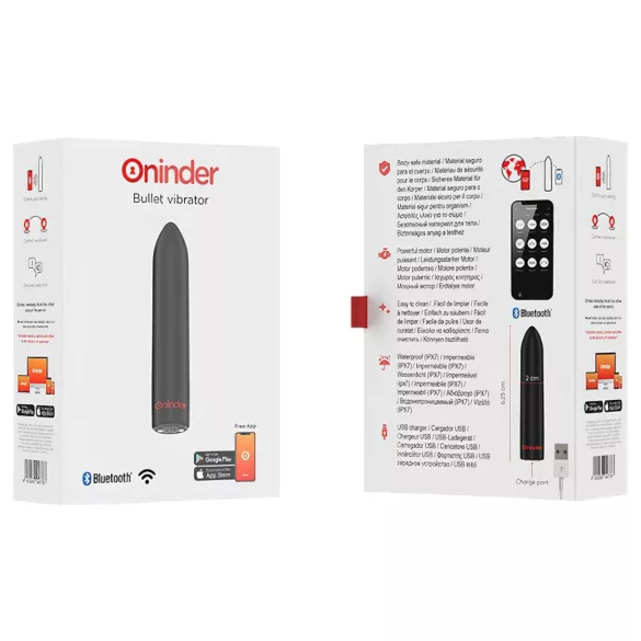 Oninder - mini vibrator na daljinsko upravljanje - crni