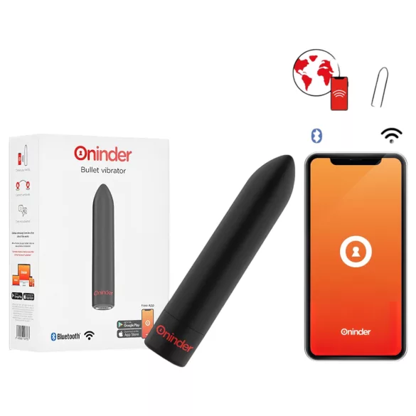 Oninder - mini vibrator na daljinsko upravljanje - crni