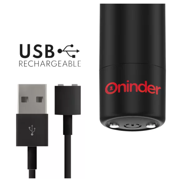 Oninder - mini vibrator na daljinsko upravljanje - crni