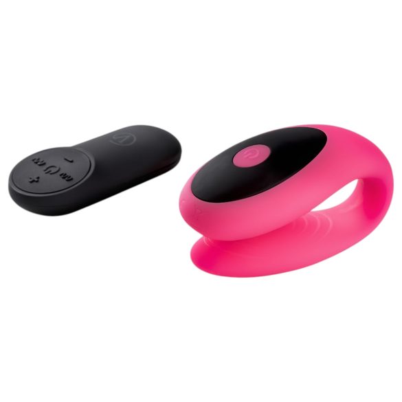 Virgite - daljinski vibrator za parove (crno-ružičasti)
