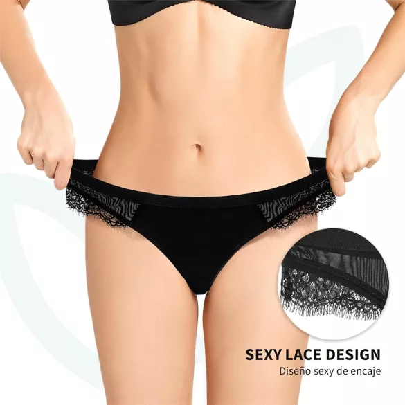 Adalet Flora Normal - menstrualne gaćice - crne - M