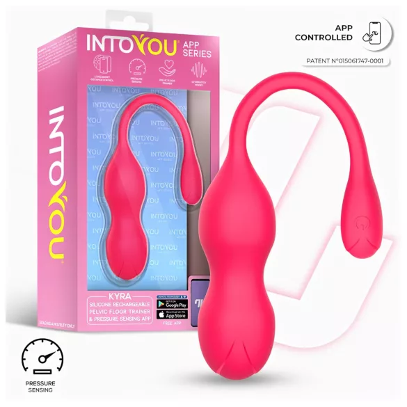 INTOYOU Kyra Pelvic - vibrirajuće kegel kuglice - pametne - silikon - roza