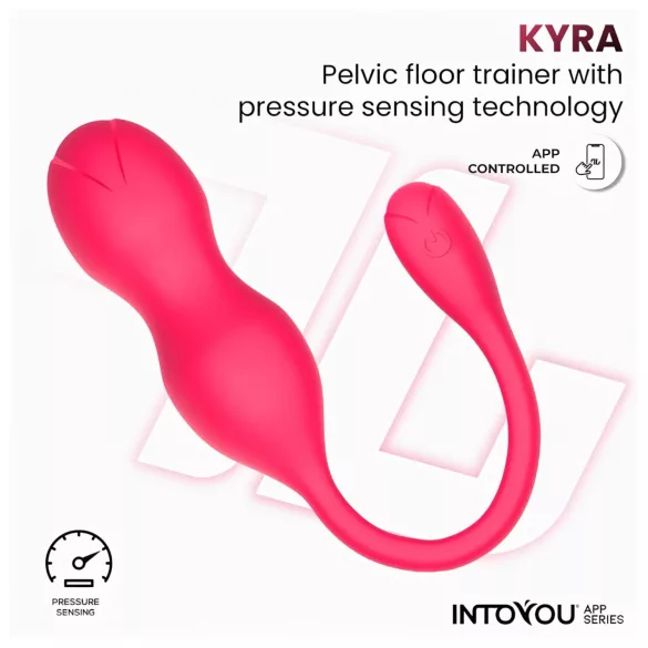 INTOYOU Kyra Pelvic - vibrirajuće kegel kuglice - pametne - silikon - roza
