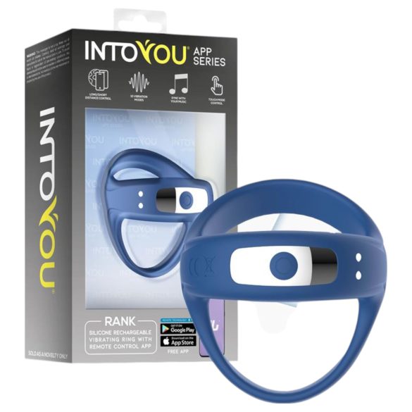 INTOYOU - pametni vibracijski prsten za penis i testise (plavi)