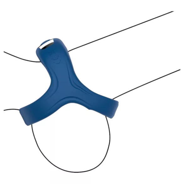 INTOYOU - vibrirajući erekcijski prsten za penis i testise - plavi