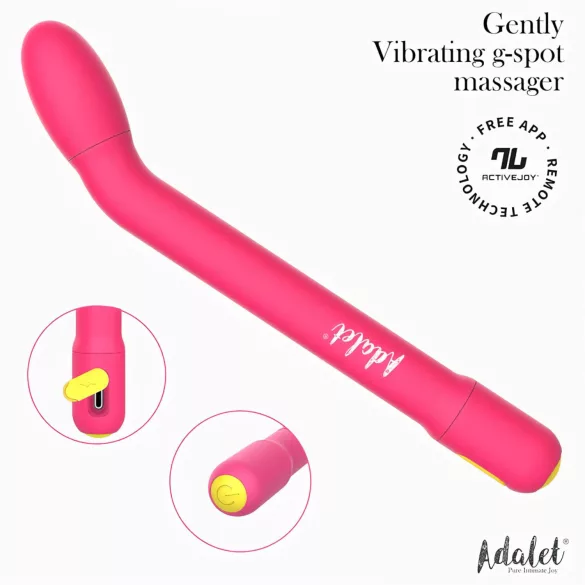 Adalet Gently - vibrator za G-točku i prostatu - pametni - roza