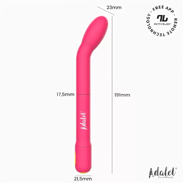 Adalet Gently - vibrator za G-točku i prostatu - pametni - roza