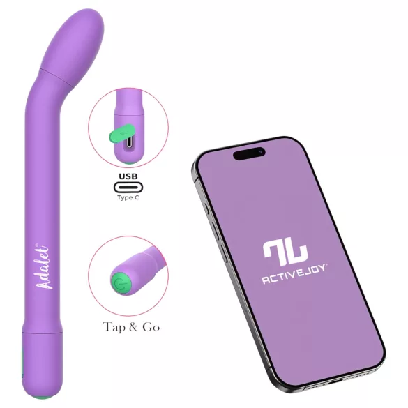Adalet Gently - vibrator za G-točku i prostatu - pametan - silikon - ljubičasti