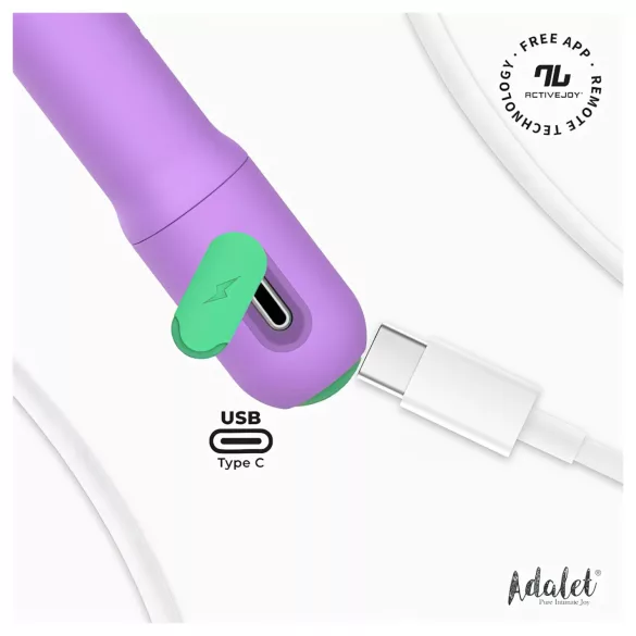 Adalet Gently - vibrator za G-točku i prostatu - pametan - silikon - ljubičasti