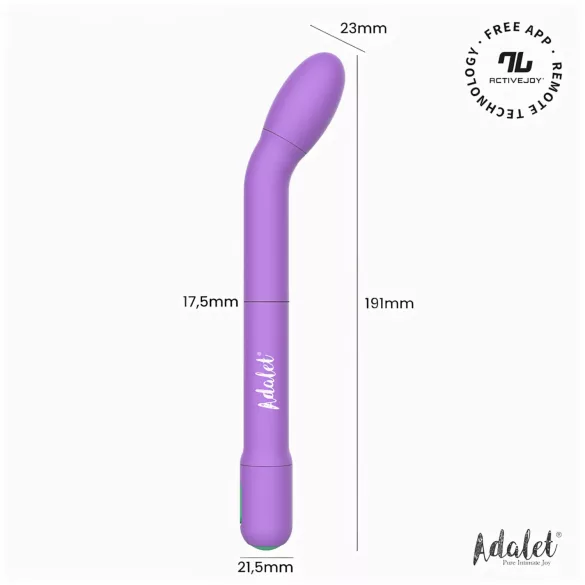 Adalet Gently - vibrator za G-točku i prostatu - pametan - silikon - ljubičasti