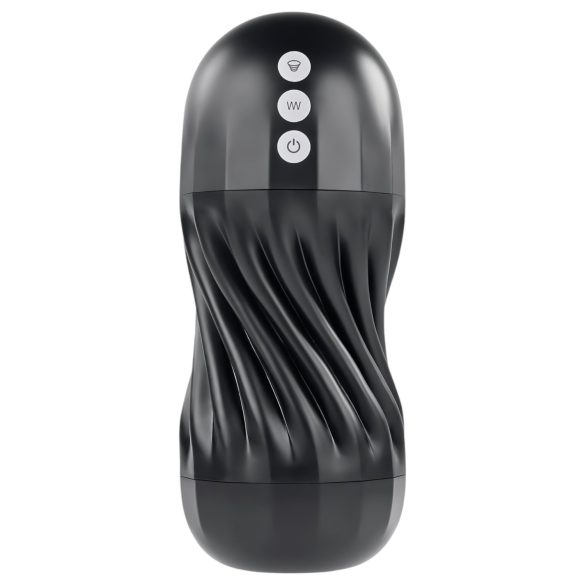 Playboy Solo Stroker - punjivi vakuumski masturbator (crni)