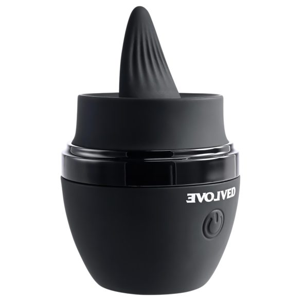 Evolved - vibrirajući stimulator jezika na punjenje - crni