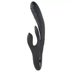 Playboy - vibrador zeca s usnom za klitoris - crni, punjivi