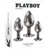 Playboy - analni set čepova - 3 komada (srebrni)