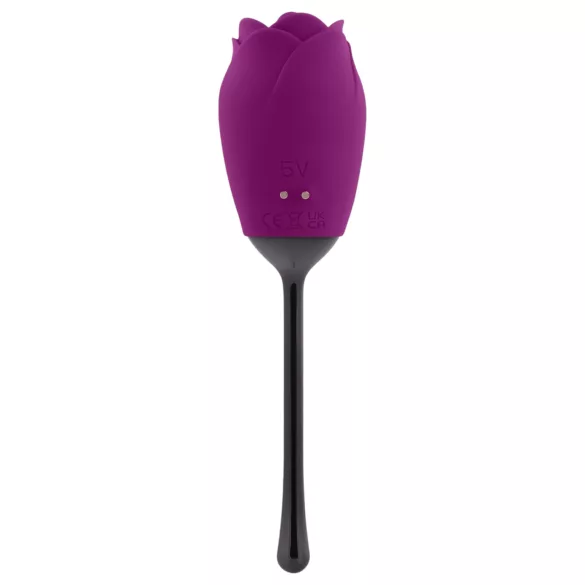 Playboy - vibrator s jezikom - vodootporan akumulatorski - ljubičasti