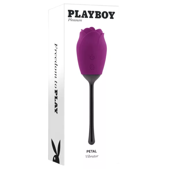 Playboy - vibrator s jezikom - vodootporan akumulatorski - ljubičasti