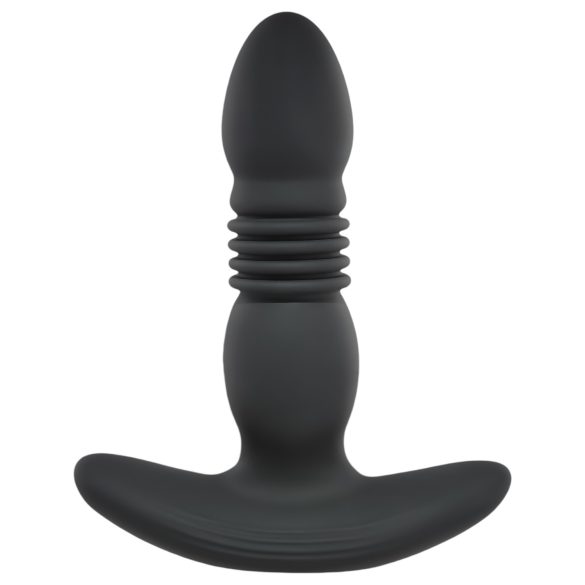 Playboy - crni, akumulatorski analni vibrator s potiskom