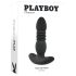 Playboy - crni, akumulatorski analni vibrator s potiskom