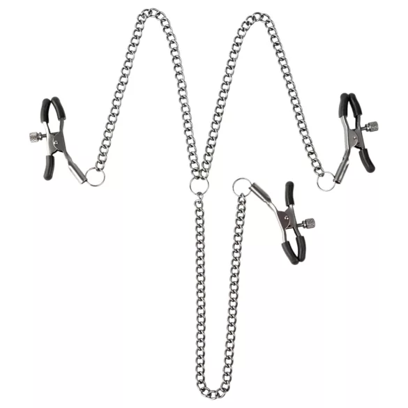 Sei Mio - stezaljke za bradavice i stidne usne - crna