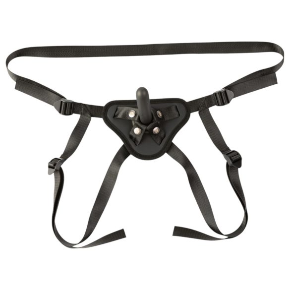 Sei Mio - crni strap-on dildo s pojasom - 12,5 cm