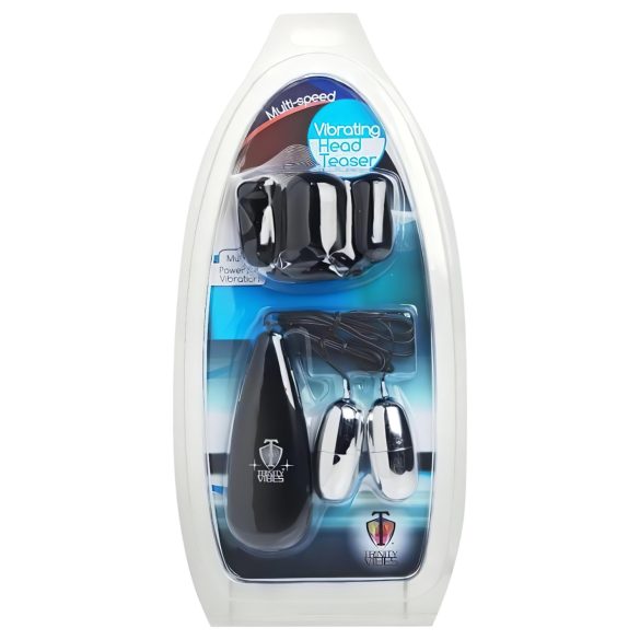 Trinity - vibrirajuća kapa s dva jajeta - crno-srebrna