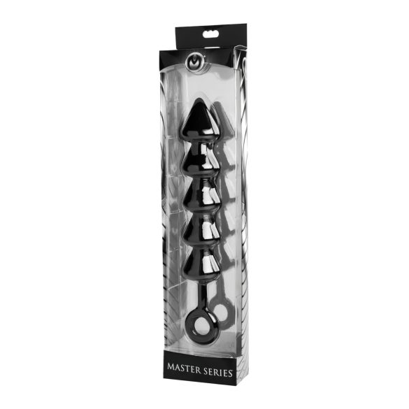 Spades - zrnati analni dildo (crni)