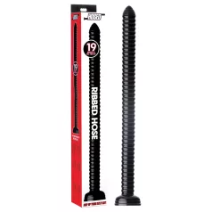   HOSED - analni dildo sa prianjajućom bazom - rebrasti - crni