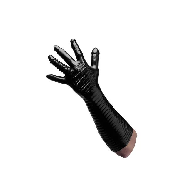 Pleasure Fister - fisting rukavica s teksturom - crna
