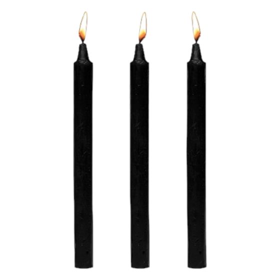 Dark Dippers Fetish - set parafinskih svijeća za tijelo - crna (3kom)