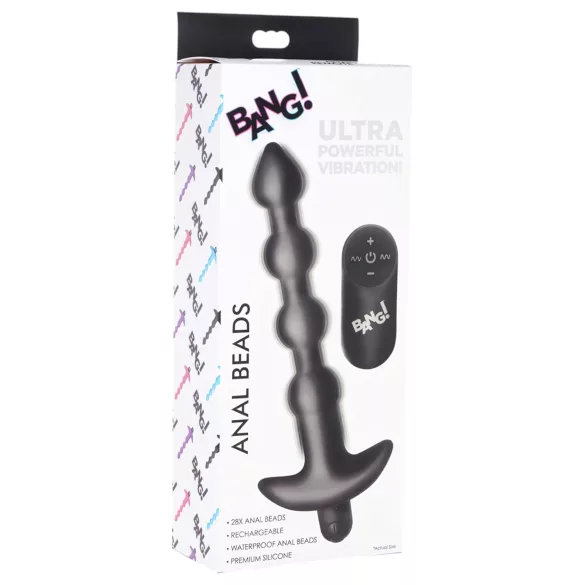 Bang! - punjivi radijski analni vibrator (crni)