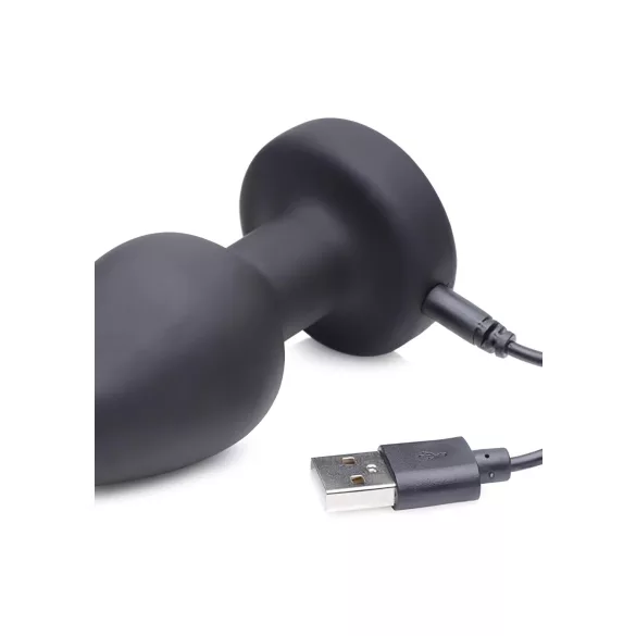 Zeus - analni vibrator s daljinskim upravljanjem E-Stim - crni