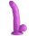 XR Brands POP - dildo s testisima i postoljem - 19 cm (ljubičasti)