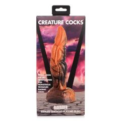   Creature Cocks Ravager - teksturirani silikonski dildo - 20 cm (narančasti)