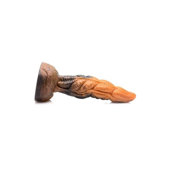 Creature Cocks Ravager - teksturirani silikonski dildo - 20 cm (narančasti)