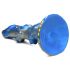 Kraken Stvorova Šiba - spiralni dildo s pipcima - 21 cm (zlatno-plavi)