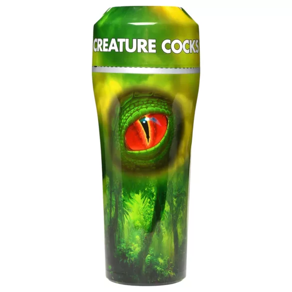 Creature Cocks Raptor - umjetna reptilska vagina u futroli (crno-zelena)