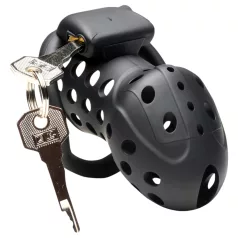 Master Series Lock Down - ventilacijska penisna kavez (crna)